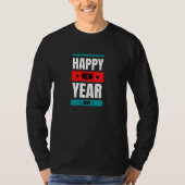 Happy New Year Eve 2025長袖メンズシャツ Tシャツ (正面)