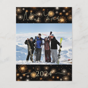Happy New Year Family Photo シーズンポストカード