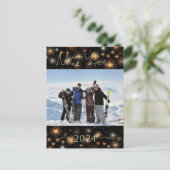 Happy New Year Family Photo シーズンポストカード (スタンド正面)