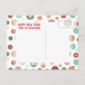 Happy New Year Family Photo シーズンポストカード (裏面)