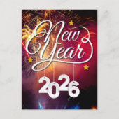 Happy New Year – Festive Celebration Design ポストカード (正面)