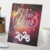 Happy New Year – Festive Celebration Design 台座サイン (インサイチュ)