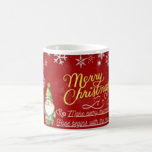 Happy New Year Festive Gnome Coffee Mug コーヒーマグカップ (中央)