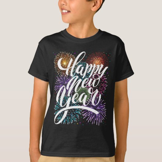 Happy New Year Firework Family Matching Men Women  Tシャツ (正面)