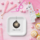 Happy New Year Fireworks Ball ペーパープレート (パーティー)