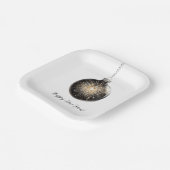 Happy New Year Fireworks Ball ペーパープレート (傾斜あり)