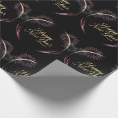 Happy New Year Fireworks Design ラッピングペーパー (角)
