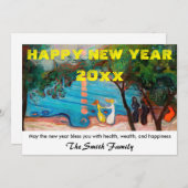 Happy New Year from Dance on the Dance by Munch シーズンカード (正面/裏面)