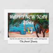 Happy New Year from Dance on the Dance by Munch ポストカード (正面/裏面)