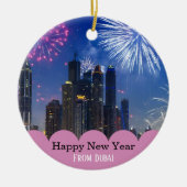 Happy New Year from Dubai Ornament 2026 セラミックオーナメント (正面)