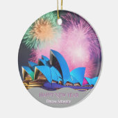 Happy New Year from Sidney Customizable Ornament セラミックオーナメント (左)