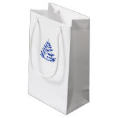 Happy New Year Gift Bag Blue lettering スモールペーパーバッグ (裏面アングル)