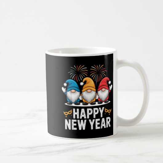 Happy New Year Gnomes For Party Lovers And Festive コーヒーマグカップ (右)
