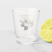 Happy New Year Gold Black Mask ショットグラス (裏面)