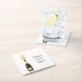 Happy New Year Gold Bottle ペーパーコースター (インサイチュ)