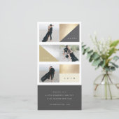 Happy New Year Gold Foil Blocks スタイリッシュ 3枚 シーズンカード (スタンド正面)