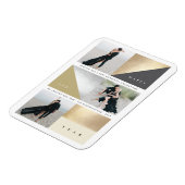 Happy New Year Gold Foil Blocks スタイリッシュ 3枚 マグネット (左側)