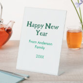 Happy new year green add family name year simple  台座サイン (インサイチュ)