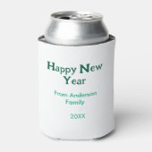 Happy new year green add family name year simple  缶クーラー (缶正面)