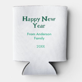 Happy new year green add family name year simple  缶クーラー