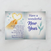 Happy New Year Greeting Card – Festive Holiday カード (内部)