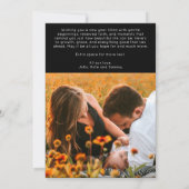 Happy New Year Handwritten Script Black Photo シーズンカード (裏面)