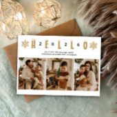 Happy New Year Hello 2026 Elegant Minimalist Gold シーズンカード