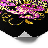 Happy New Year Hello 2026 Retro Leopard  ポスター (角)