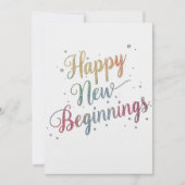 Happy new year holiday elegant Flat Card (正面)