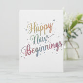 Happy new year holiday elegant Flat Card (スタンド正面)