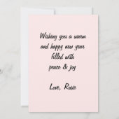 Happy new year holiday elegant Flat Card (裏面)