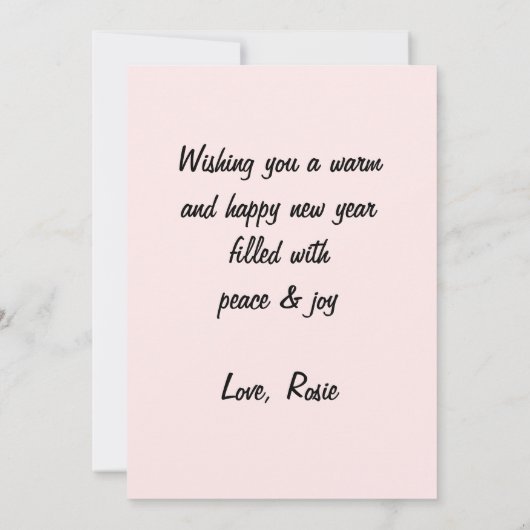 Happy new year holiday elegant Flat Card (裏面)