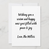 Happy new year holiday elegant Flat Card (裏面)