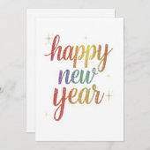 Happy new year holiday elegant Flat Card (正面/裏面)