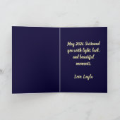 Happy new year holiday elegant Flat Card カード (内部)