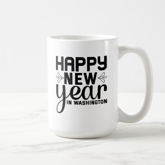 Happy New Year in Washington-54688 コーヒーマグカップ (右)