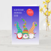 Happy New Year in Welshかわいい格言3枚 カード (黄色い花)