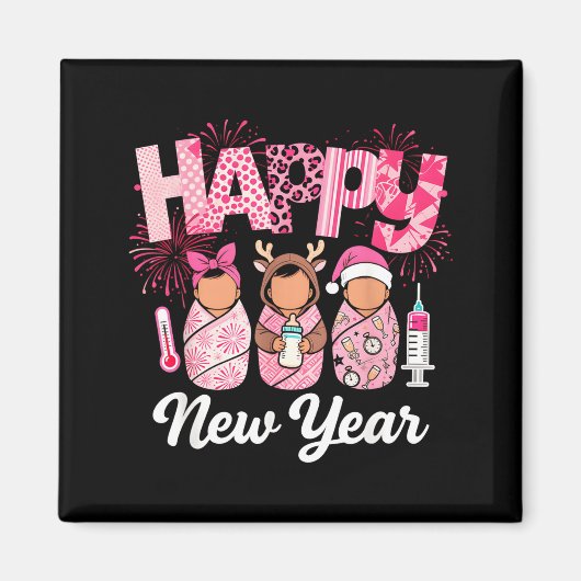 Happy New Year Labor Delivery L&d Nurse Nye Pa マグネット (正面)