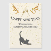 Happy New Year Magnetic Greeting Card (正面)