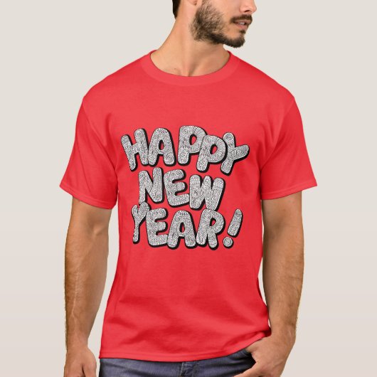 Happy New Year Man's T Shirt Tシャツ (正面)