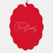 Happy New Year Merry Christmas Holiday Season オーナメントカード (左)