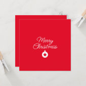 Happy New Year Merry Christmas Holiday Season カード (正面/裏面インサイチュ)