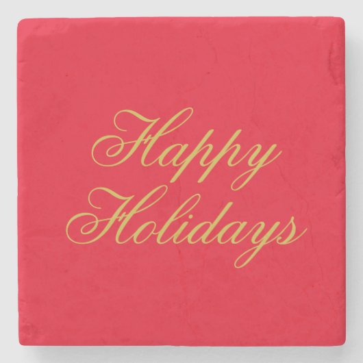 Happy New Year Merry Christmas Holiday Season ストーンコースター (正面)