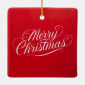 Happy New Year Merry Christmas Holiday Season セラミックオーナメント (裏面)