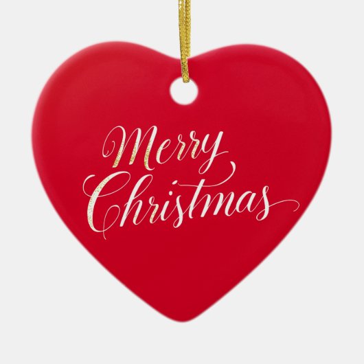 Happy New Year Merry Christmas Holiday Season セラミックオーナメント (正面)