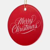Happy New Year Merry Christmas Holiday Season セラミックオーナメント (左)