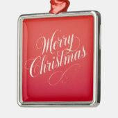Happy New Year Merry Christmas Holiday Season メタルオーナメント (左)