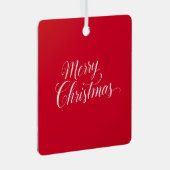 Happy New Year Merry Christmas Holiday Season メタルオーナメント (正面右)