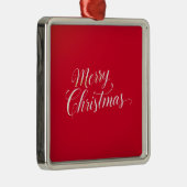 Happy New Year Merry Christmas Holiday Season メタルオーナメント (右)