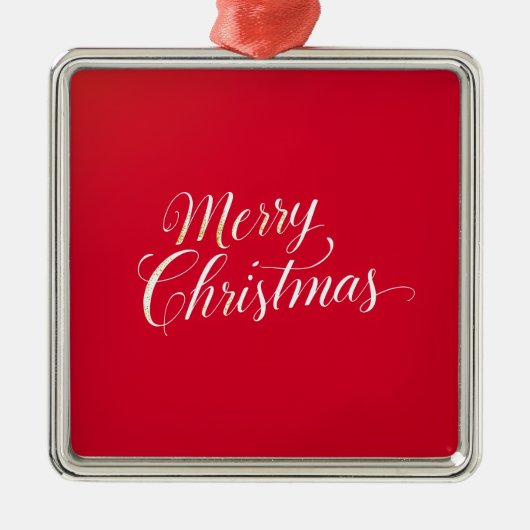 Happy New Year Merry Christmas Holiday Season メタルオーナメント (正面)